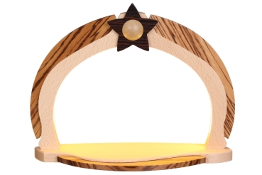 LED-Designbogen klein Natur/Zebrano